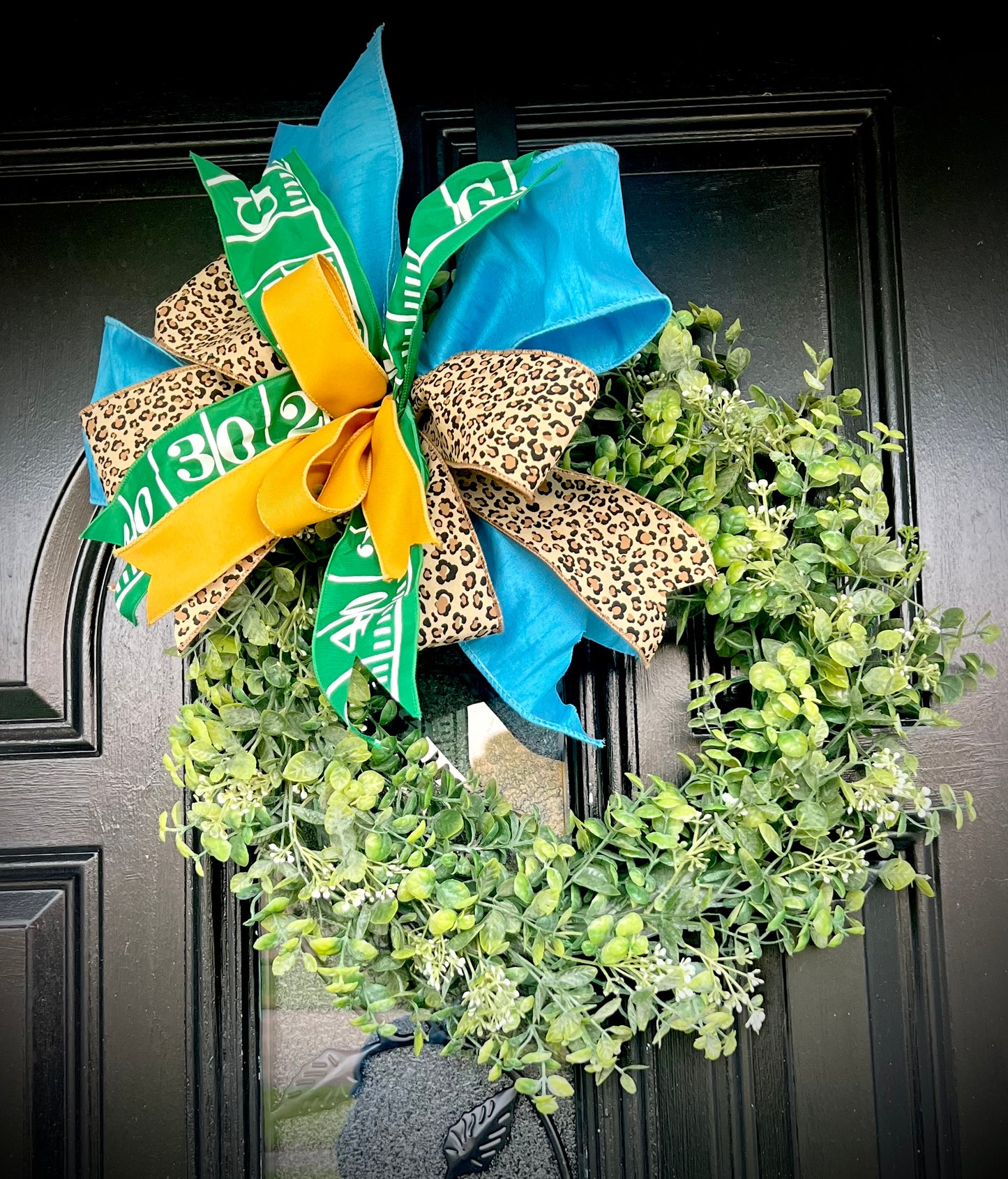 Jaguar Nation Boxwood Wreath